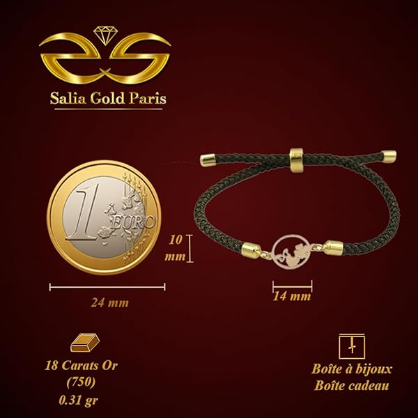 Bracelet Cercle Cœur Fleur Papillon sur Cordon — Bijou Bohème, Idée Cadeau - Image 3
