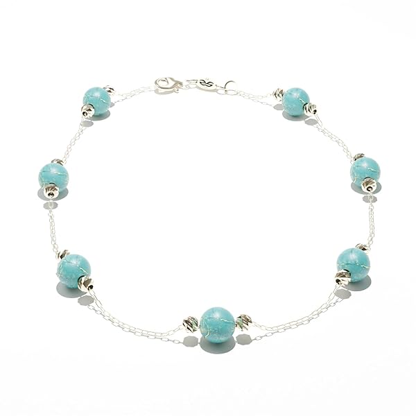 Bracelet Femme – or 18 carats – 1.05 gr – pierres turquoise, élégance naturelle et design – Valeur refuge – Idée cadeau – poinçon 750 – Certificat d’authenticité – Salia Gold Paris