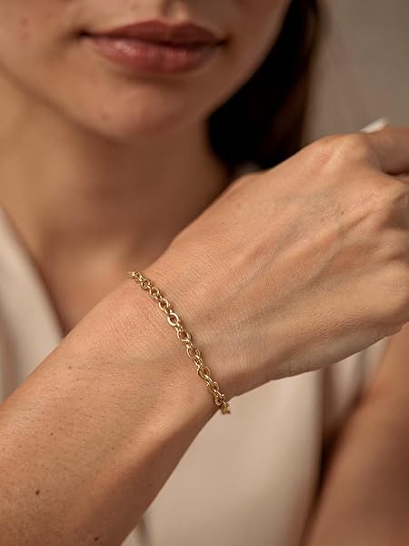 Bracelet Femme – or 18 carats – 2.46 gr – design Noura, maillons ronds 4 mm – touche d’élégance au quotidien – Valeur refuge – Idée cadeau – poinçon 750 – Certificat d’authenticité – Salia Gold Paris - Image 3