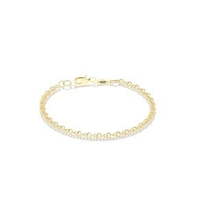 Bracelet Noura en or jaune 18 carats – Maillons ronds 4 mm – 2.46 gr Or 750/1000_Style élégant et intemporel – Salia Gold Paris