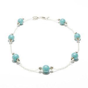 Bracelet en or 18 carats avec pierres turquoise brillantes – Élégance naturelle et design raffiné 1.05 gr Or 750/1000 sans pierres – Cadeau chic pour femme – Salia Gold Paris