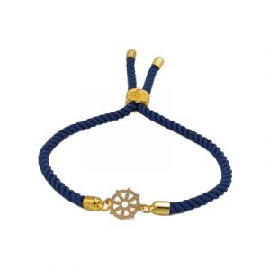 Bracelet en or jaune 18 carats – 0.28 gr Or 750/1000 – design minimaliste motif gouvernail – Élégance intemporelle – Salia Gold Paris