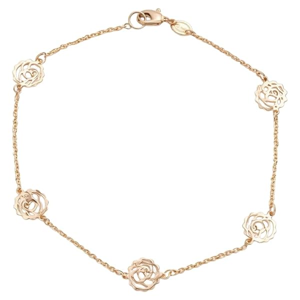 Bracelet – or 18 Carats – Une magnifique œuvre d’art composée de somptueuses roses dorées – Valeur refuge – Idée cadeau – poinçon 750 – Certificat d’authenticité – Salia Gold Paris