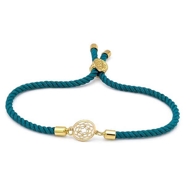 Bracelet – or 18 carats – 0.25 gr – dream catcher sur cordon, élégance – Valeur refuge – Idée cadeau – poinçon 750 – Certificat d’authenticité – Salia Gold Paris
