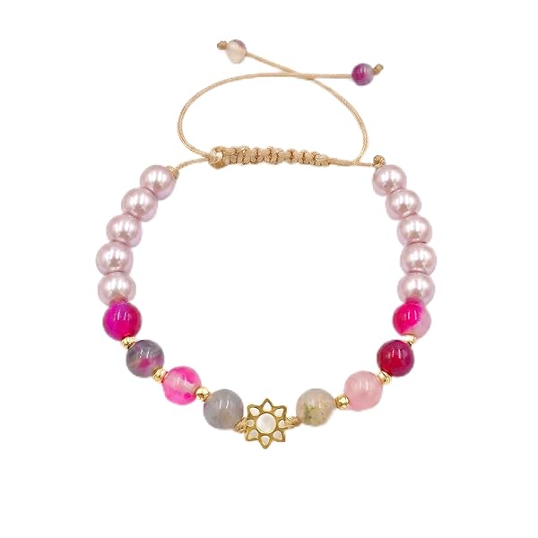 Bracelet – or 18 carats – 0.270 gr – bracelet avec pierres colorées, plaque or fleur et goussets or facettés – Valeur refuge – Cadeau – 750 – Certificat d’authenticité – Salia Gold Paris