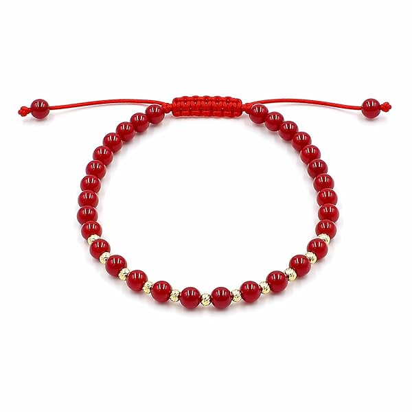 Bracelet – or 18 carats – 0.31 gr – cordon tressé corail rouge – Valeur refuge – Cadeau – poinçon 750 – Certificat d’authenticité – Salia Gold Paris