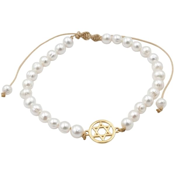 Bracelet – or 18 carats – 0.40 gr – étoile et perles – Valeur refuge – Idée cadeau – poinçon 750 – Certificat d’authenticité – Salia Gold Paris