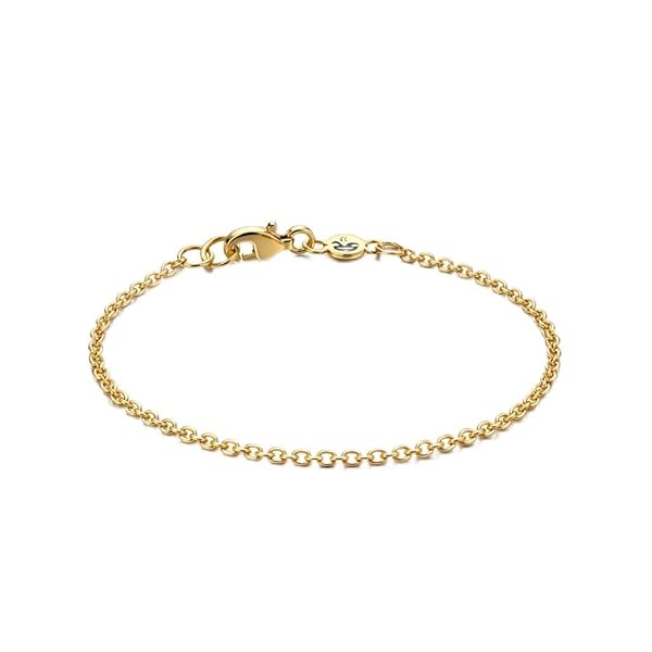 Bracelet – or 18 carats – 2.45 gr – design Noura, maillons ronds 3 mm, élégance – Valeur refuge – Idée cadeau – poinçon 750 – Certificat d’authenticité – Salia Gold Paris