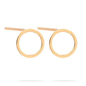 Clous d’oreilles femme or jaune 18 carats – 0.59 gr Or 750/1000 - Boucles circulaires discrètes hypoallergéniques – Bijoux élégant livré avec boîte cadeau – Salia Gold Paris