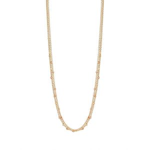 Collier à cinq rangs en or jaune 18 carats 6.05 gr Or 750/1000 – Design raffiné avec petites perles – Élégance sophistiquée et allure luxueuse – Salia Gold Paris