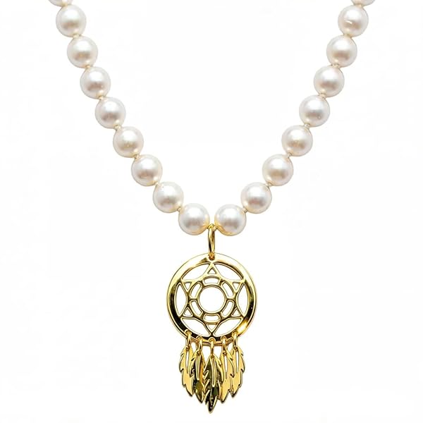 Collier – or 18 carats – 1.10 gr – perles blanches et pendentif – Valeur refuge – Idée cadeau – poinçon 750 – Certificat d’authenticité – Salia Gold Paris