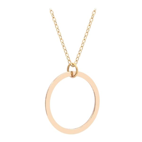Collier – or 18 carats – 1.48 gr – cercle anneau 13 mm sur chaîne fine, bijou pour toutes occasions – Valeur refuge – Idée cadeau – poinçon 750 – Certificat d’authenticité – Salia Gold Paris