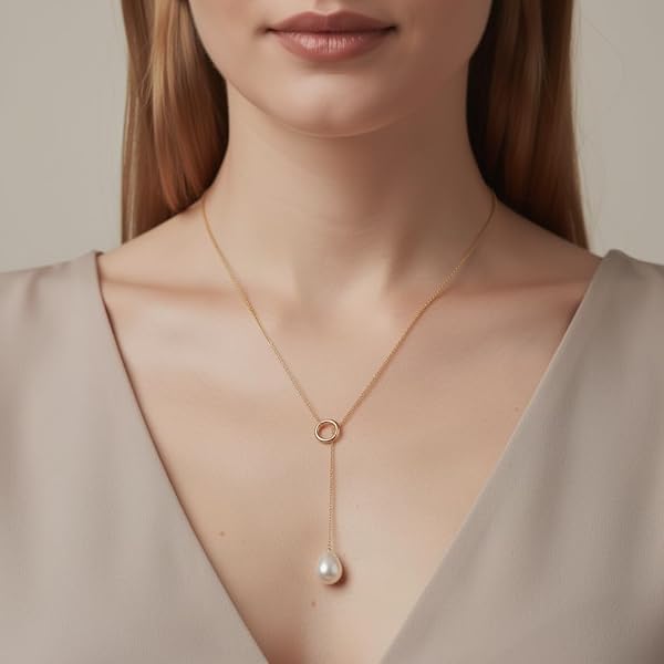 Collier – or 18 carats – 1.74 gr – design chaîne 43 cm avec perle, Élégance intemporelle – symbole élégant – Valeur refuge – Idée cadeau – poinçon 750 – Certificat d’authenticité – Salia Gold Paris - Image 3