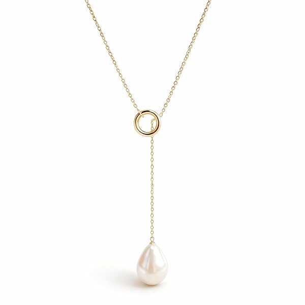 Collier – or 18 carats – 1.74 gr – design chaîne 43 cm avec perle, Élégance intemporelle – symbole élégant – Valeur refuge – Idée cadeau – poinçon 750 – Certificat d’authenticité – Salia Gold Paris