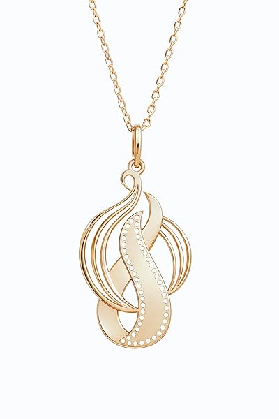 Collier – or 18 carats – 2.17 gr – Aura forme fluide entrelacée avec motifs ajourés, élégance et mouvement – Valeur refuge – Idée cadeau – poinçon 750 – Certificat d’authenticité – Salia Gold Paris