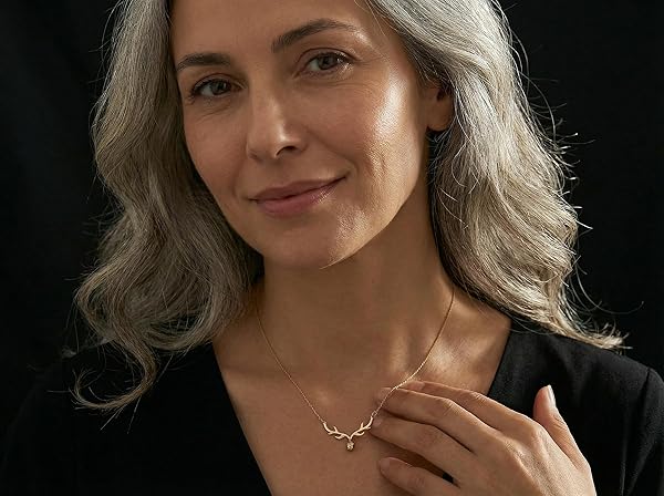 Collier – or 18 carats – 2.90 gr – bois de cerf avec perle en or facettée, élégance – Valeur refuge – Idée cadeau – poinçon 750 – Certificat d’authenticité – Salia Gold Paris - Image 5