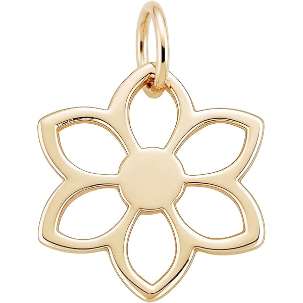 Pendentif Femme – or 18 carats – 0.18 gr – design fleur à 6 pétales, bijou floral raffiné – symbole élégant – Valeur refuge – Idée cadeau – poinçon 750 – Certificat d’authenticité – Salia Gold Paris