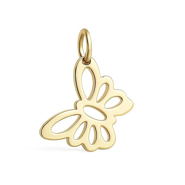 Pendentif Femme – or 18 carats – 0.28 gr – design papillon ailes ajourées, design raffiné – symbole élégant – Valeur refuge – Idée cadeau – poinçon 750 – Certificat d’authenticité – Salia Gold Paris