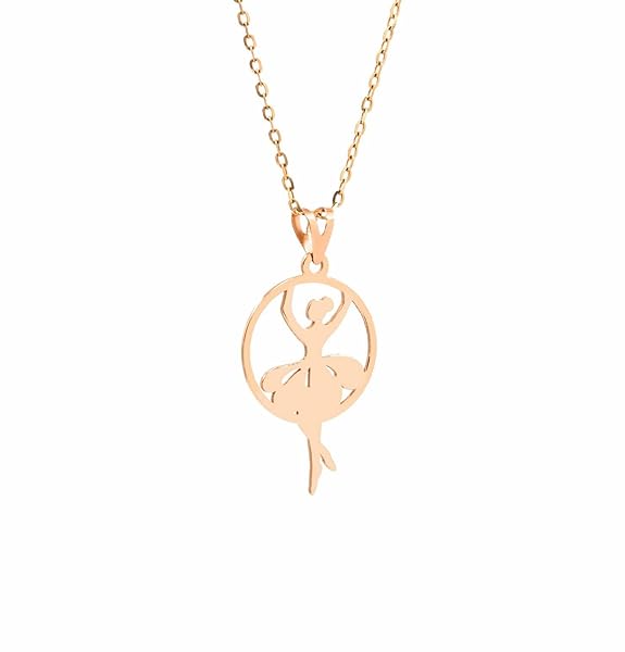Pendentif Femme – or 18 carats – 1.51 gr – ballerine, danseuse dans cercle, bijou – Valeur refuge – Idée cadeau – poinçon 750 – Certificat d’authenticité – Salia Gold Paris