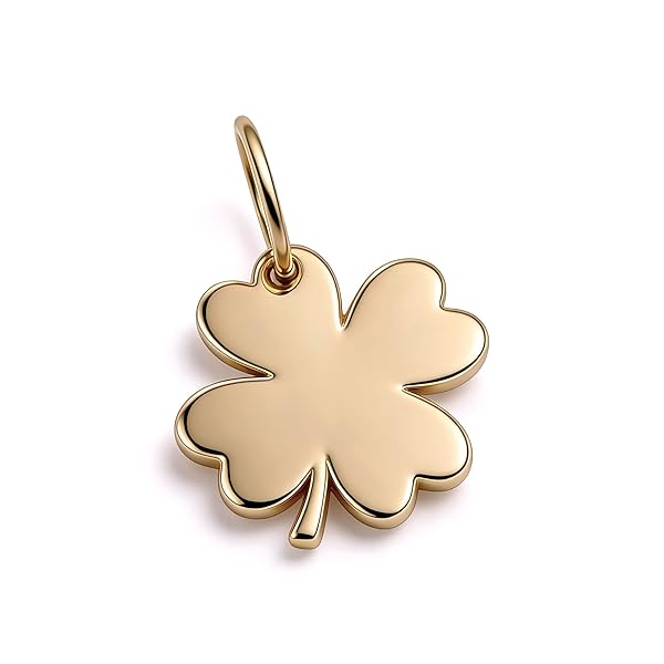 Pendentif – or 18 carats – 0.34 gr – feuille de trèfle porte-bonheur, bijou artisanal – Valeur refuge – Idée cadeau – poinçon 750 – Certificat d’authenticité – Salia Gold Paris