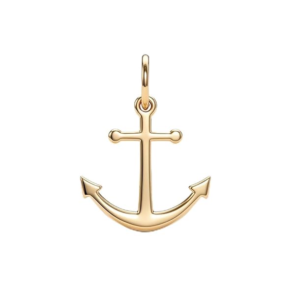 Pendentif – or 18 carats – 0.39 gr – design ancre marine délicate, bijou symbolique raffiné – symbole élégant – Valeur refuge – Idée cadeau – poinçon 750 – Certificat d’authenticité – Salia Gold Paris