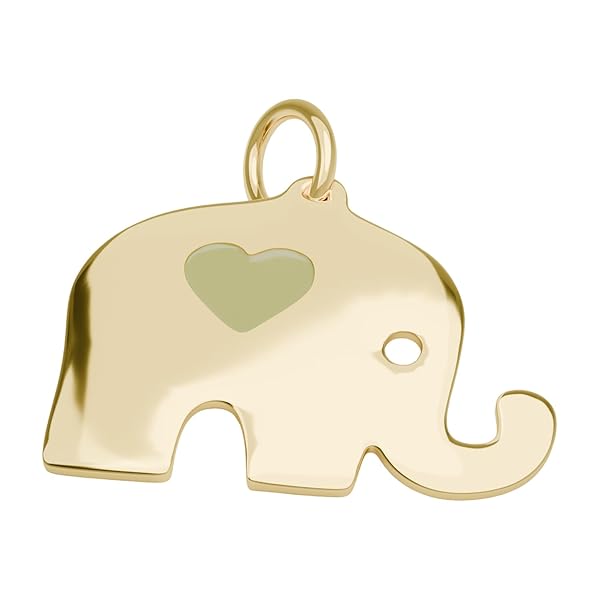 Pendentif – or 18 carats – 0.54 gr – éléphant cœur jaune émaillé, bijou fin et porte-bonheur – Valeur refuge – Idée cadeau – poinçon 750 – Certificat d’authenticité – Salia Gold Paris