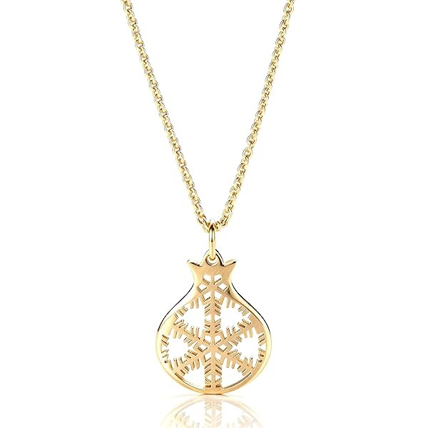 Pendentif – or 18 carats – 0.63 gr – neige & grenade, élégance – Valeur refuge – Idée cadeau – poinçon 750 – Certificat d’authenticité – Salia Gold Paris