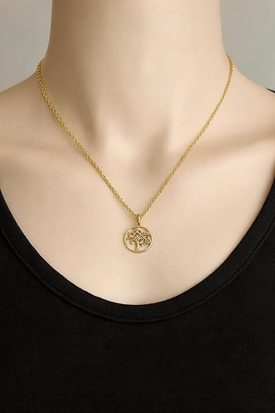 Pendentif – or 18 carats – 0.79 gr – cercle ajouré avec arbre de vie – symbole – Valeur refuge – Idée cadeau – poinçon 750 – Certificat d’authenticité – Salia Gold Paris - Image 3