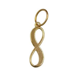 Pendentif or jaune 18 carats 0,16gr Or 750/1000 symbole infini élégant bijou artisanal Salia Gold Paris