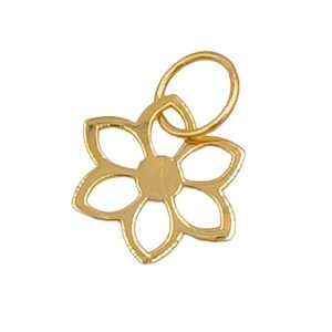 Pendentif or jaune 18 carats 0,18g fleur à 6 pétales – bijou floral raffiné Salia Gold Paris