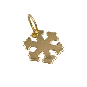 Pendentif or jaune 18 carats 0,32gr Or 750/1000 flocon de neige design artisanal élégant – Salia Gold Paris