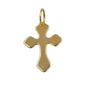 Pendentif or jaune 18 carats 0,36gr Or 750/1000 croix élégante bijou artisanal Salia Gold Paris