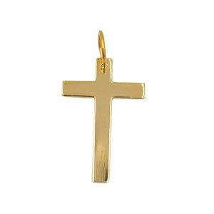 Pendentif or jaune 18 carats 0.39gr Or 750/1000 – Croix élégante et intemporelle, design artisanal – Salia Gold Paris