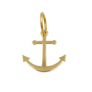 Pendentif or jaune 18 carats 0,39gr Or 750/1000 ancre marine délicate – bijou symbolique raffiné Salia Gold Paris
