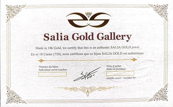 Pendentif – or rose 18 carats – 0.59 gr – cercle émaillé rose avec lune dorée – Valeur refuge – Idée cadeau – poinçon 750 – Certificat d’authenticité – Salia Gold Paris - Image 3