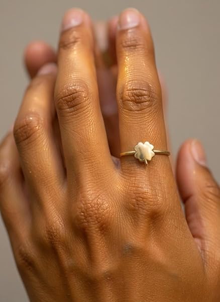 Salia Gold Paris Bague – or 18 Carats – 0.92 gr – Feuille de trèfle – Valeur refuge – Idée cadeau – poinçon 750 – Certificat d’authenticité - Image 3