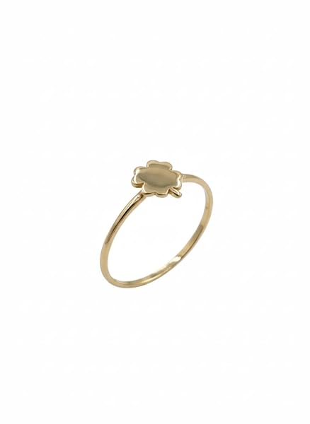 Salia Gold Paris Bague – or 18 Carats – 0.92 gr – Feuille de trèfle – Valeur refuge – Idée cadeau – poinçon 750 – Certificat d’authenticité