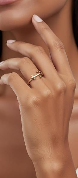 Salia Gold Paris Bague – or 18 Carats – 0.95 gr – Ancre dorée – Valeur refuge – Idée cadeau – poinçon 750 – Certificat d’authenticité - Image 3