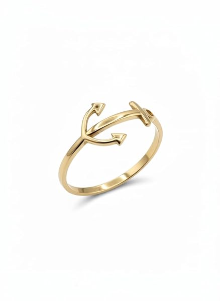 Salia Gold Paris Bague – or 18 Carats – 0.95 gr – Ancre dorée – Valeur refuge – Idée cadeau – poinçon 750 – Certificat d’authenticité