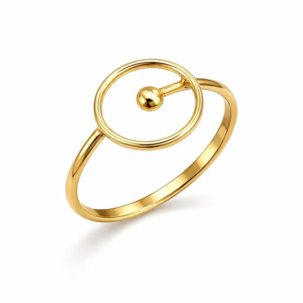 Salia Gold Paris Bague – or 18 Carats – 1.01 gr – Cercle minimaliste – Valeur refuge – Idée cadeau – poinçon 750 – Certificat d’authenticité