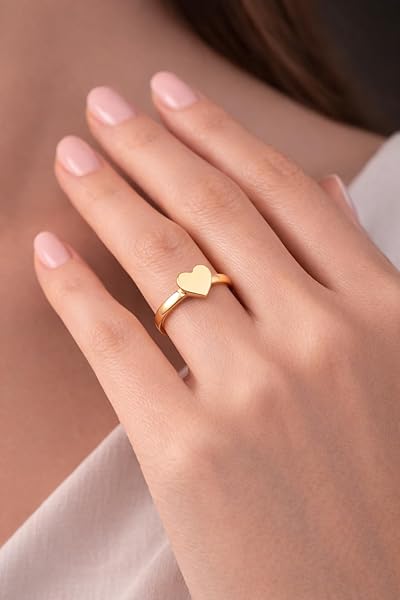 Salia Gold Paris Bague – or 18 Carats – 1.03 gr – Cœur en or – Valeur refuge – Idée cadeau – poinçon 750 – Certificat d’authenticité - Image 3