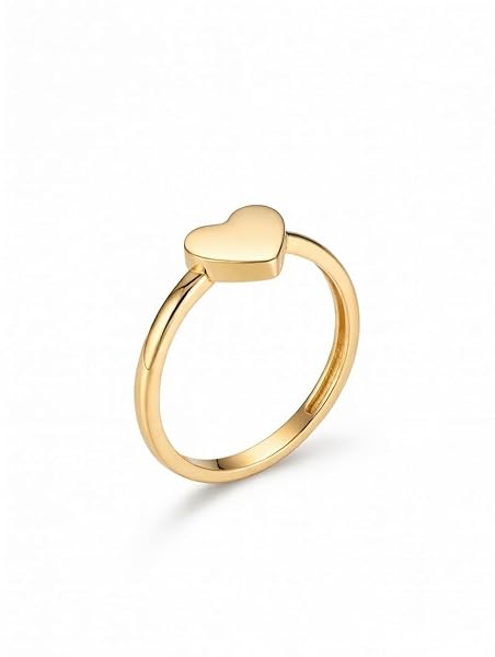 Salia Gold Paris Bague – or 18 Carats – 1.03 gr – Cœur en or – Valeur refuge – Idée cadeau – poinçon 750 – Certificat d’authenticité