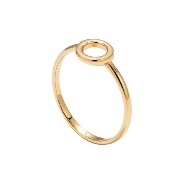 Salia Gold Paris Bague – or 18 Carats – 1.09 gr – design délicat en cercle – Valeur refuge – Idée cadeau – poinçon 750 – Certificat d’authenticité