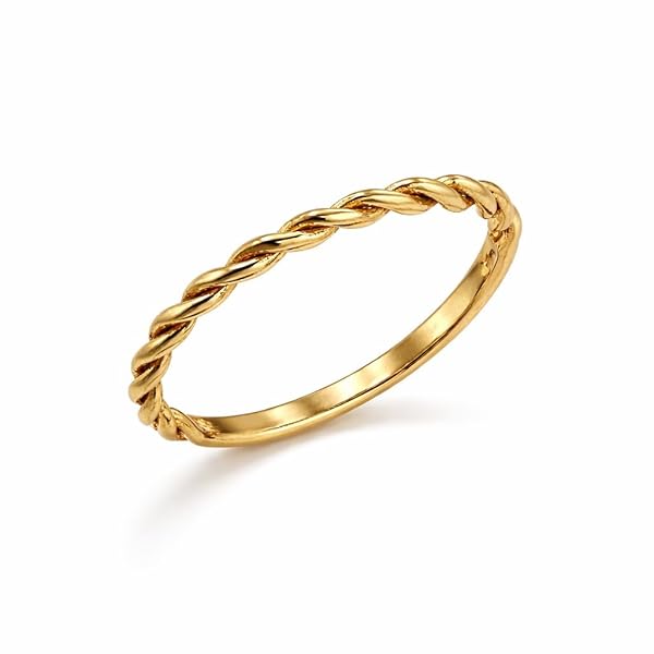 Salia Gold Paris Bague – or 18 Carats – 1.13 gr – Design en or aux courbes torsadées – Valeur refuge – Idée cadeau – poinçon 750 – Certificat d’authenticité