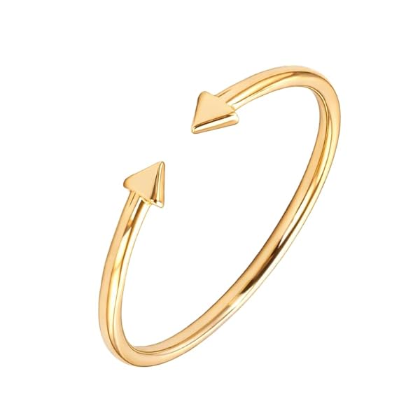 Salia Gold Paris Bague – or 18 carats – 0.80 gr – Raffinée en forme de flèches opposées – Valeur refuge – Idée cadeau – poinçon 750 – Certificat d’authenticité