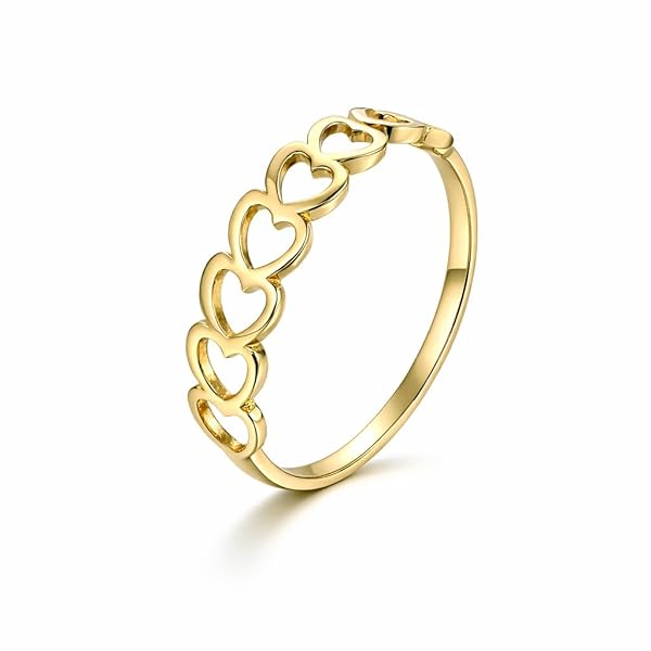 Salia Gold Paris Bague – or 18 carats – 0.97 gr – Romantique en cœurs imbriqués – Valeur refuge – Idée cadeau – certificat d’authenticité