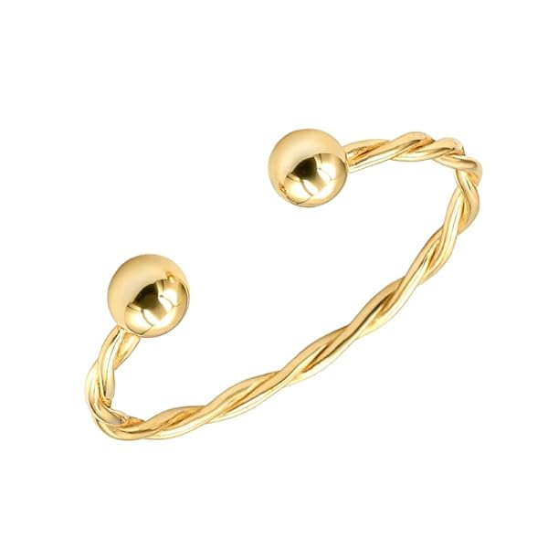Salia Gold Paris Bague – or 18 carats – 1.61 gr – Contemporaine en spirale avec sphères dorées – Valeur refuge – Idée cadeau – poinçon 750 – Certificat d’authenticité