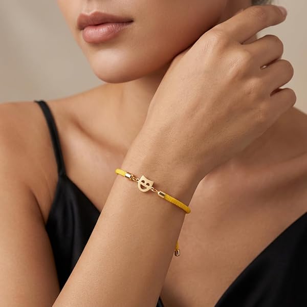 Salia Gold Paris Bracelet – or 18 Carats – 0.28 gr – design masque de théâtre – Valeur refuge – Idée cadeau – poinçon 750 – Certificat d’authenticité - Image 3