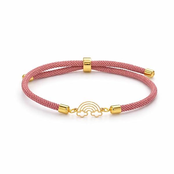 Salia Gold Paris Bracelet – or 18 Carats – 0.28 gr – motif arc-en-ciel – Valeur refuge – Idée cadeau – poinçon 750 – Certificat d’authenticité