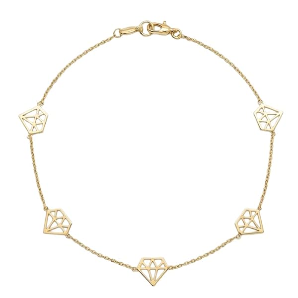 Salia Gold Paris Bracelet – or 18 carats – 1.04 gr – Diamants élégamment reliés – Valeur refuge – Idée cadeau – poinçon 750 – Certificat d’authenticité